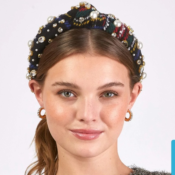 Lele Sadoughi Crystal Chubbie Pave Huggie  Hoops - Picture 4 of 7